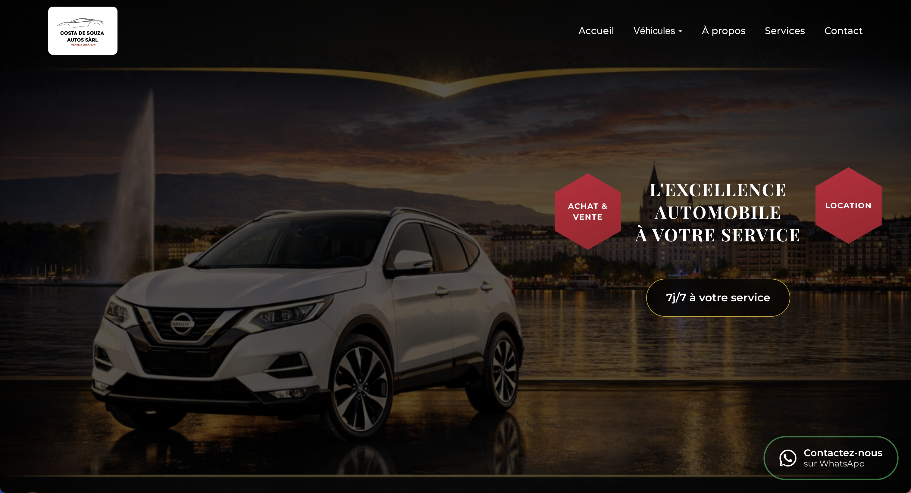 Réalisation du site vitrine pour Costa de Souza Autos.