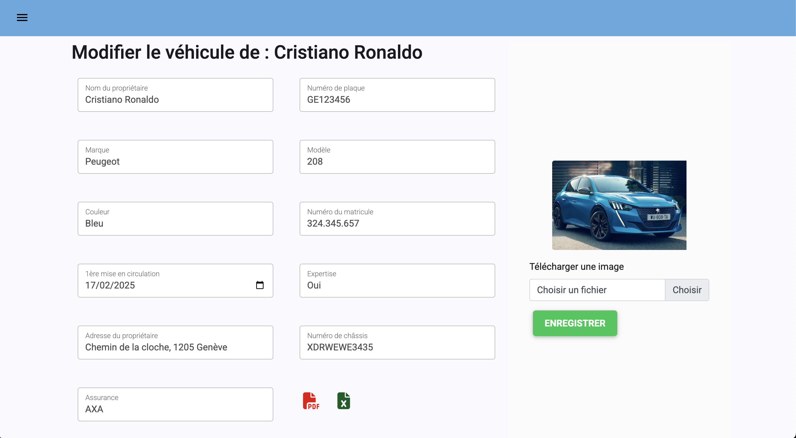 Création d'une application qui permet de générer des carnets de service pour des véhicules. Réalisé avec Angular 19.