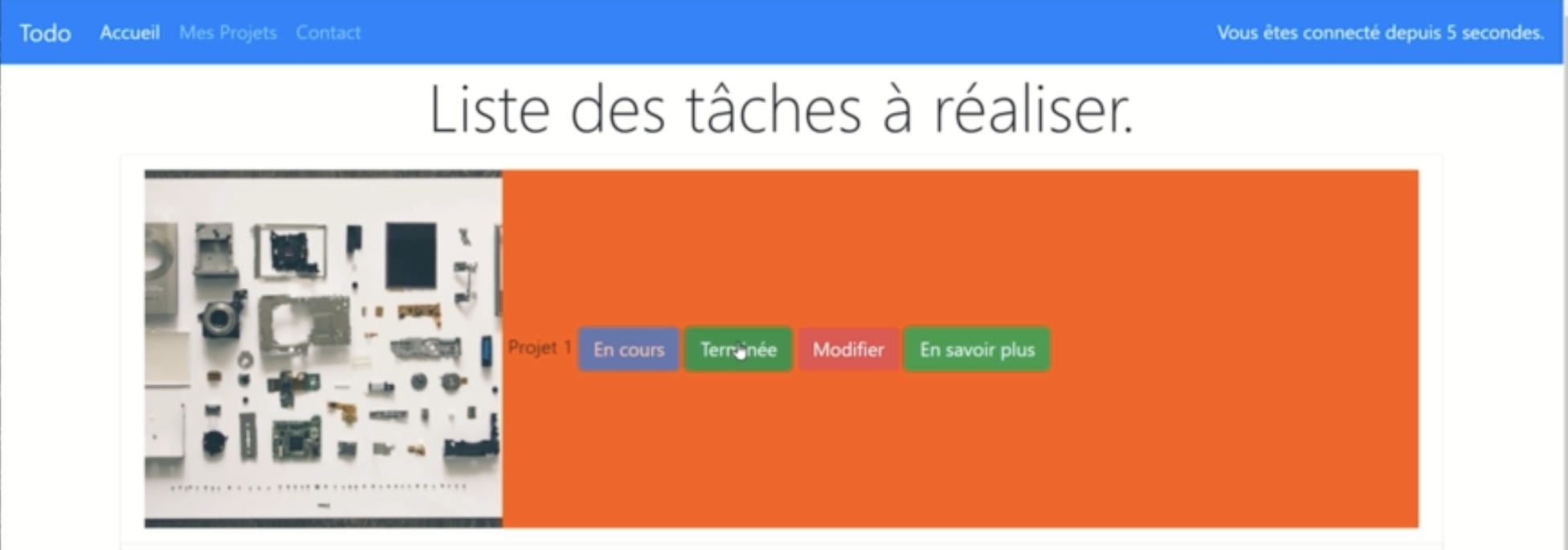 Réalisation d'une todolist avec Angular 11.