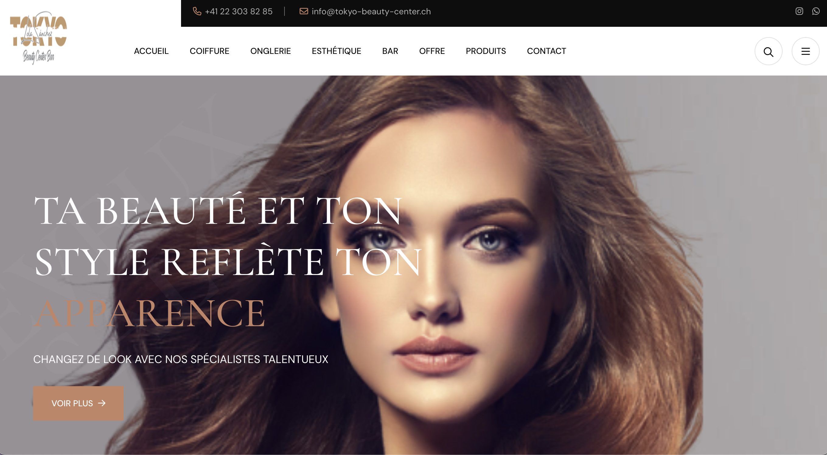 Réalisation du site Tokyo Beauty Center. Ce site a pour but d'expliquer et d'illustrer les prestations proposées par ce salon.